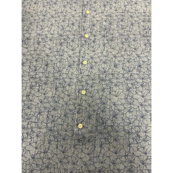 Peter Millar Crown Crafted Shirt Mens L Short Sleeve Blue Floral Button Up EUC - Picture 3 of 12